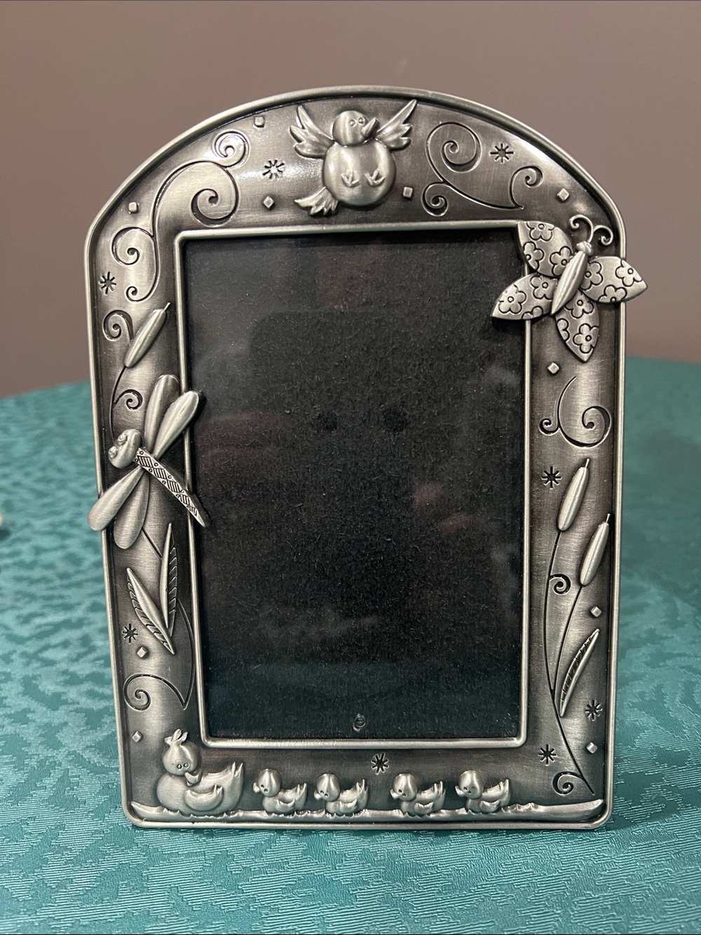 BUNDLE (2) Pewter baby picture frames. - Picture 3 of 4